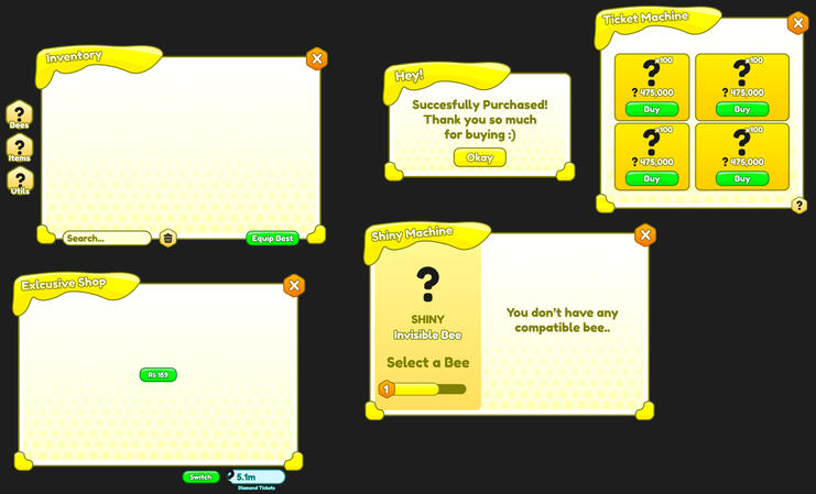 Bee/Honey-Themed UI